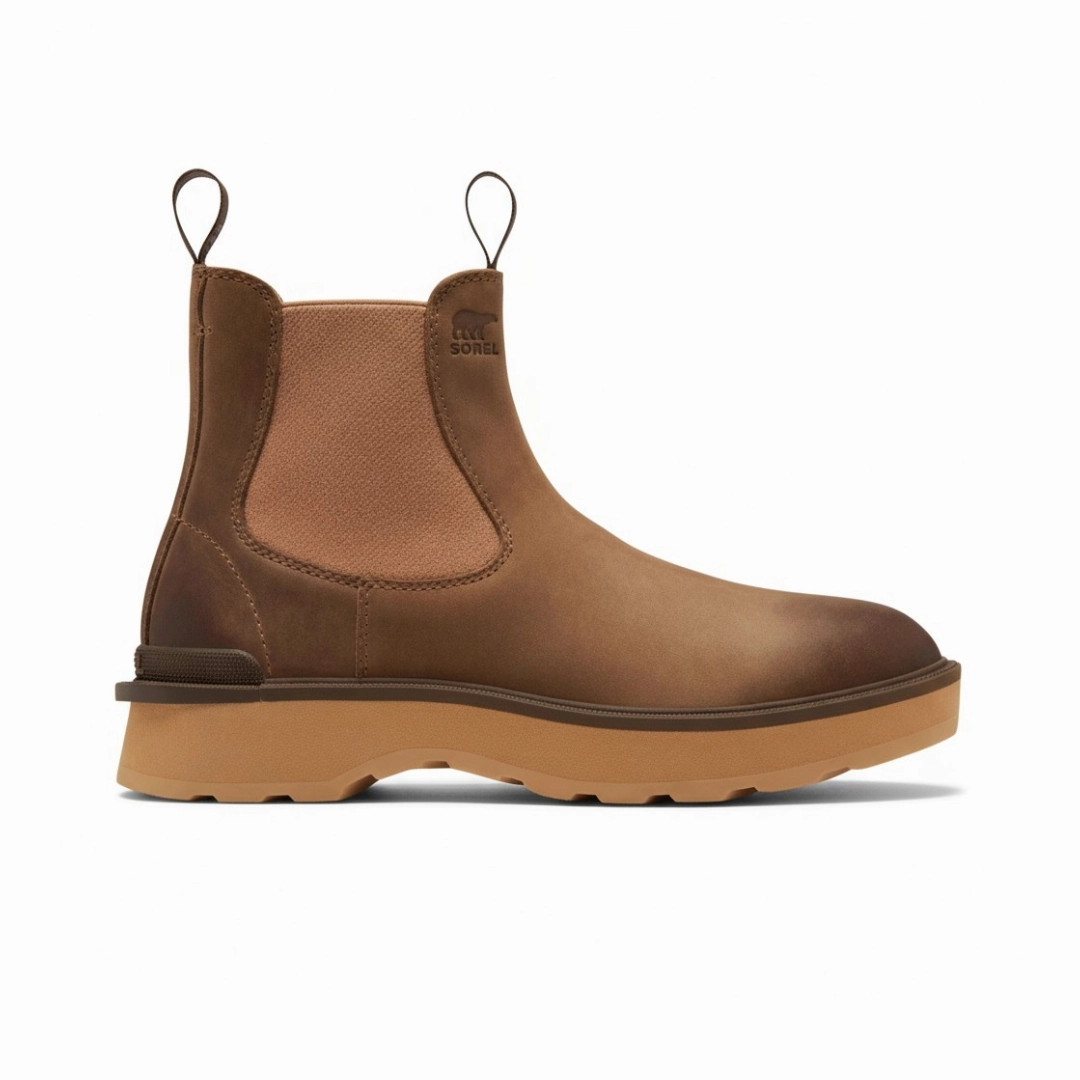 Sorel Women's Hi-Line Chelsea - Umber/Tawny Buff Shine Mood athletic shoes