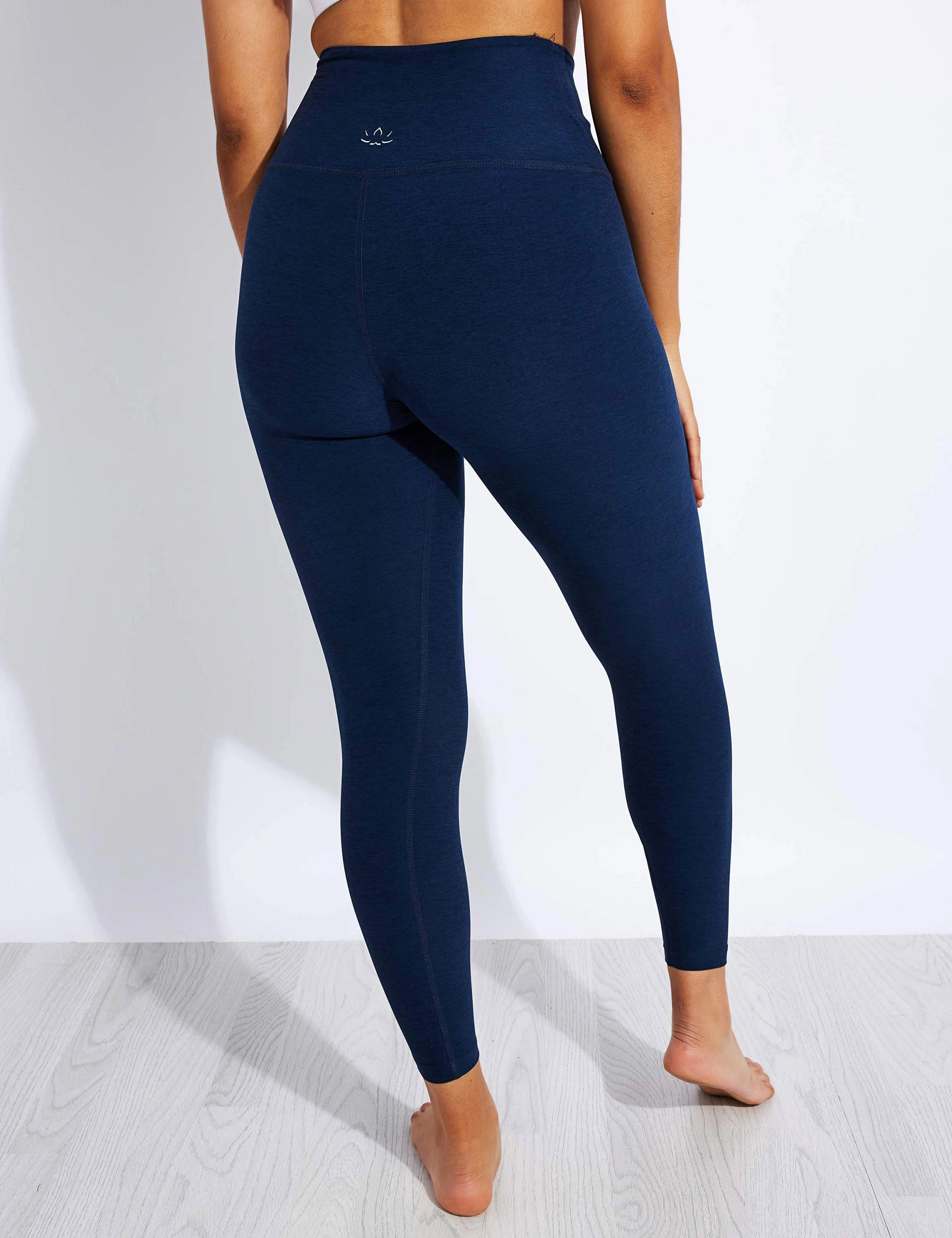 Spacedye At Your Leisure High Waisted Midi Legging - Nocturnal Navy Flattering Silhouette
