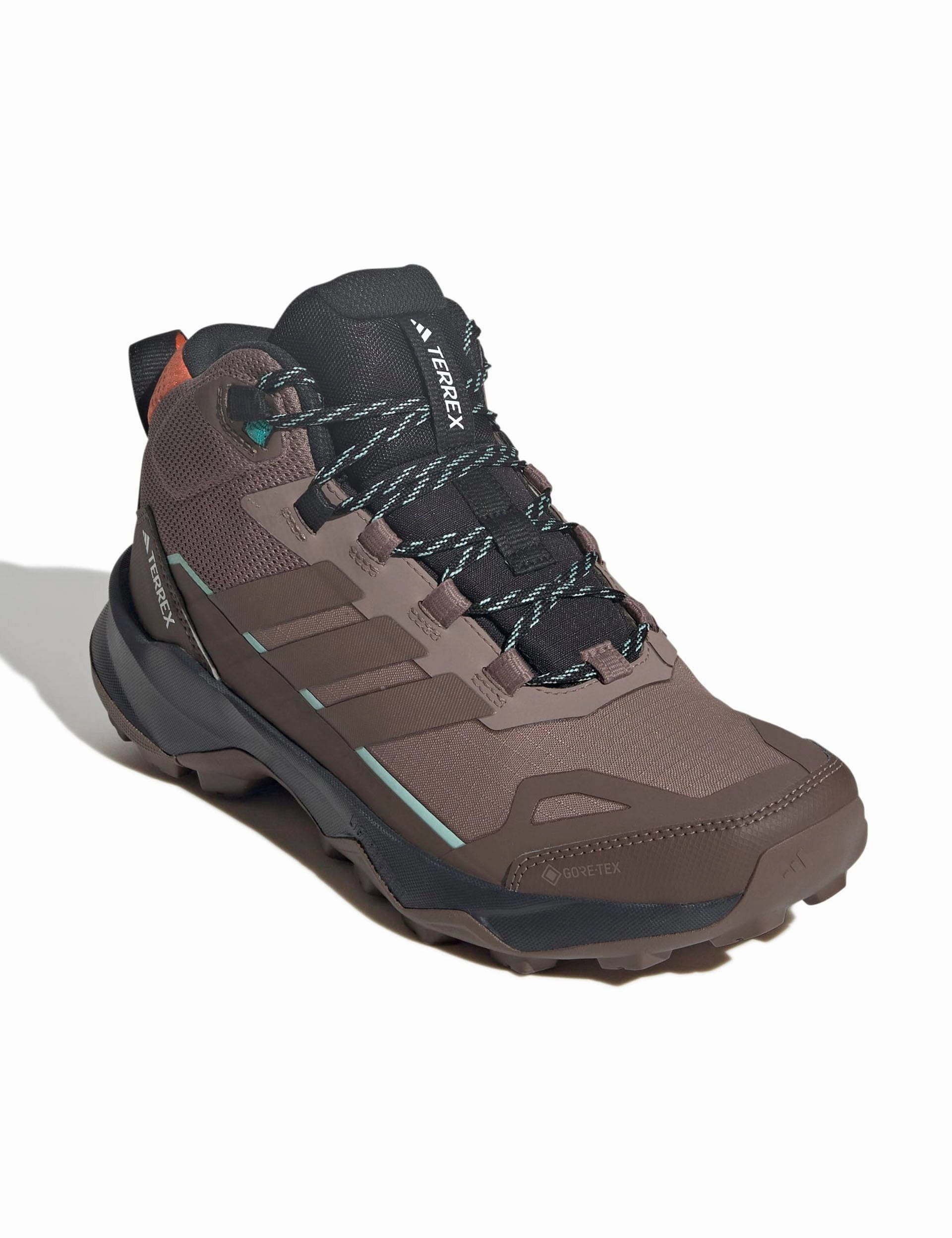 Terrex Skychaser AX5 Mid GORE-TEX Hiking Shoes - Trace Brown/Earth Strata/Semi Impact Orange Thermoplastic Overlays