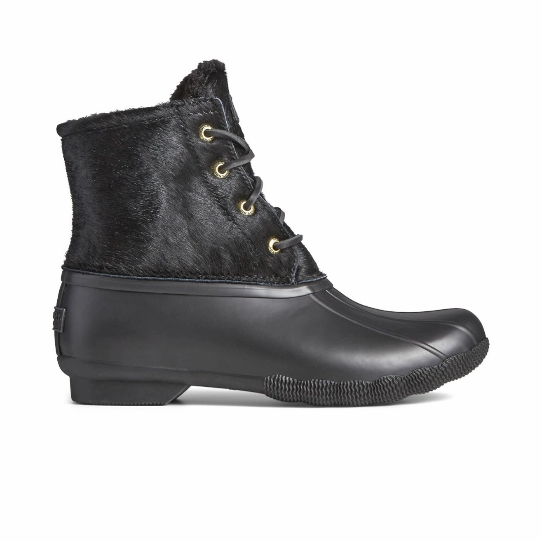 Sperry Women's Saltwater Pony Hair - Black Casual Style Travel Light