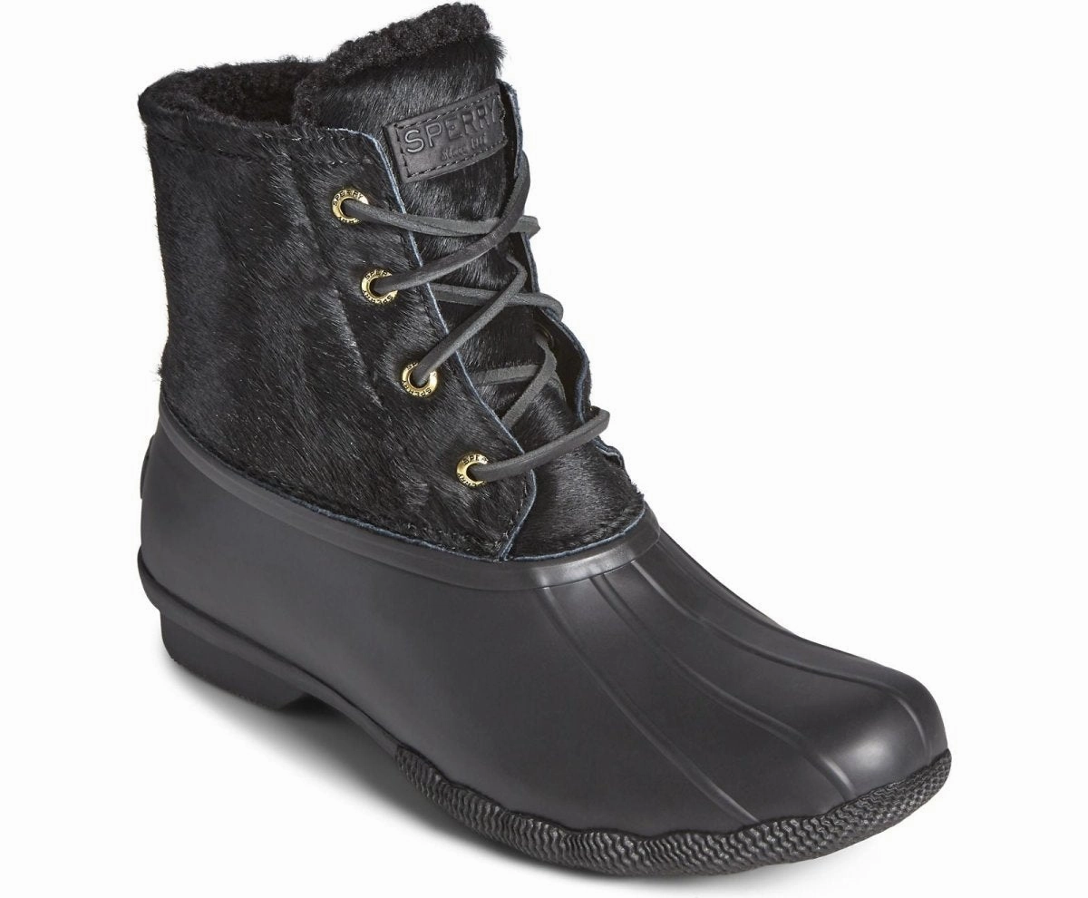 Firm Leather Sperry Women's Saltwater Pony Hair - Black