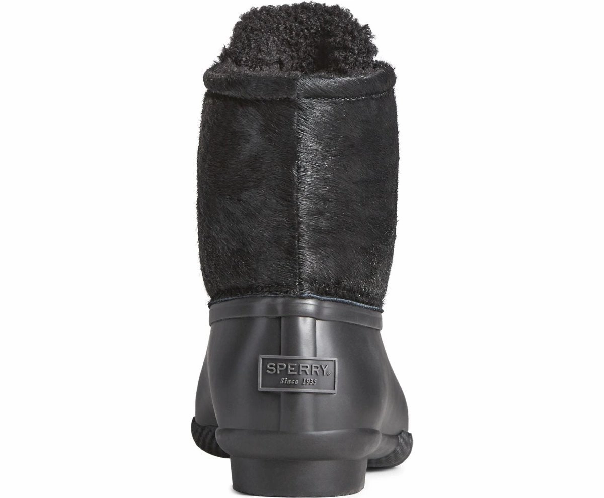 Spark Glow Sperry Women's Saltwater Pony Hair - Black