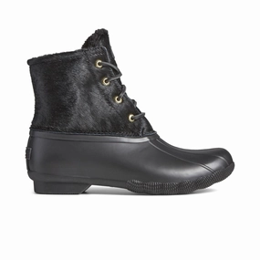 Sperry Women's Saltwater Pony Hair - Black Casual Style Travel Light