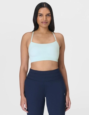 Mock neck Low-intensity workouts Spirit Restored Yoga Bra - Day Break Blue