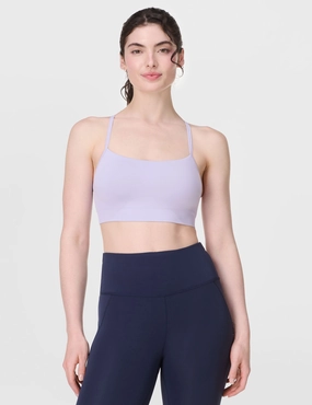 Embellished seams Accessorized Spirit Restored Yoga Bra - Heather Purple