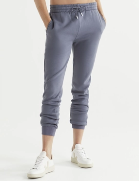 Millie Slim Fleece Track Pant - Charcoal Durable and Breathable Lightweight Leggings