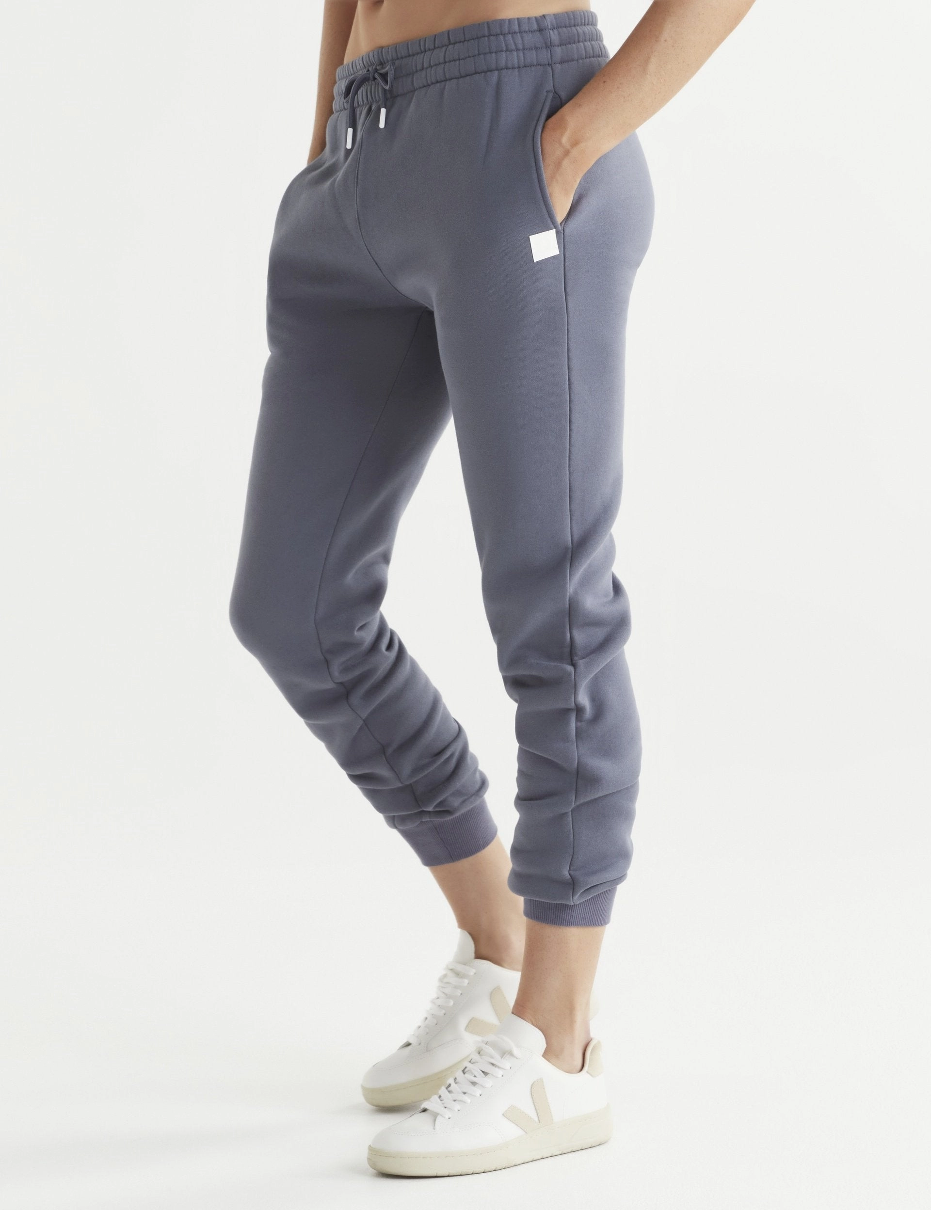 Millie Slim Fleece Track Pant - Charcoal Performance Jogging Pants Beach Joggers Capri