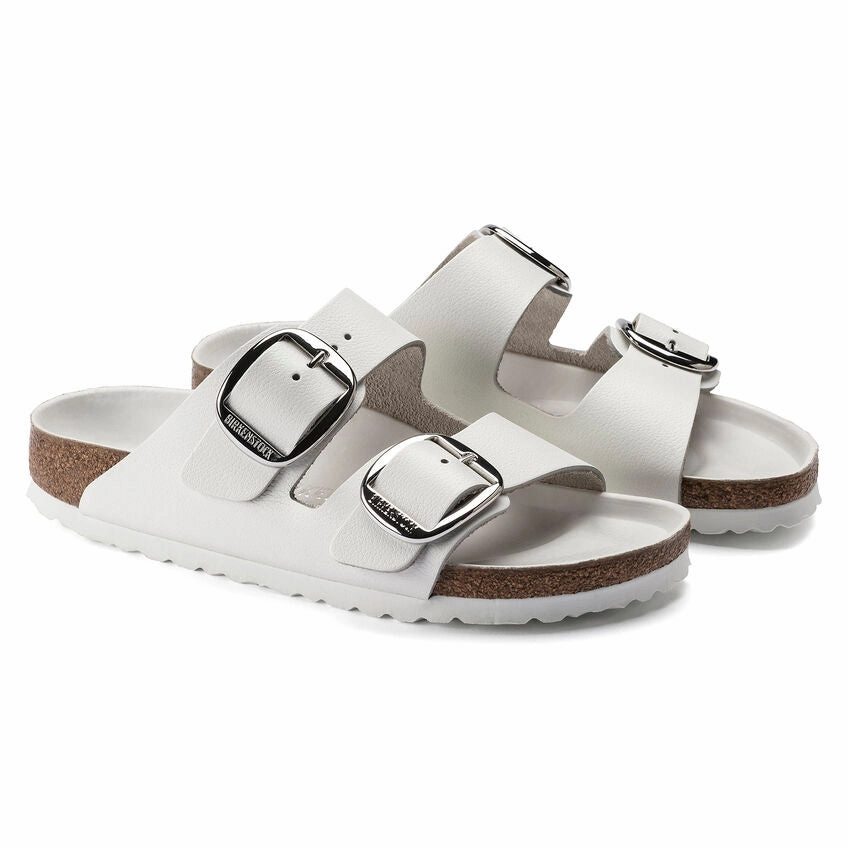 Birkenstock Arizona Big Buckle - White Leather Workwear Essentials HeavyDuty Zipper