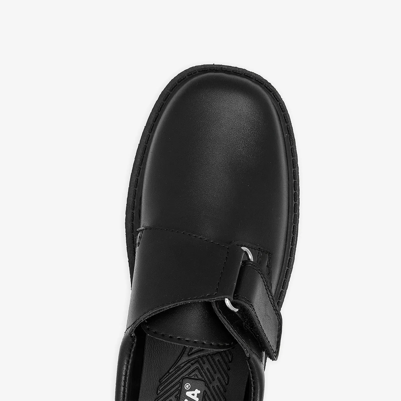 Boys Buckle Detail School Shoes half - marathons Motion Control Frame