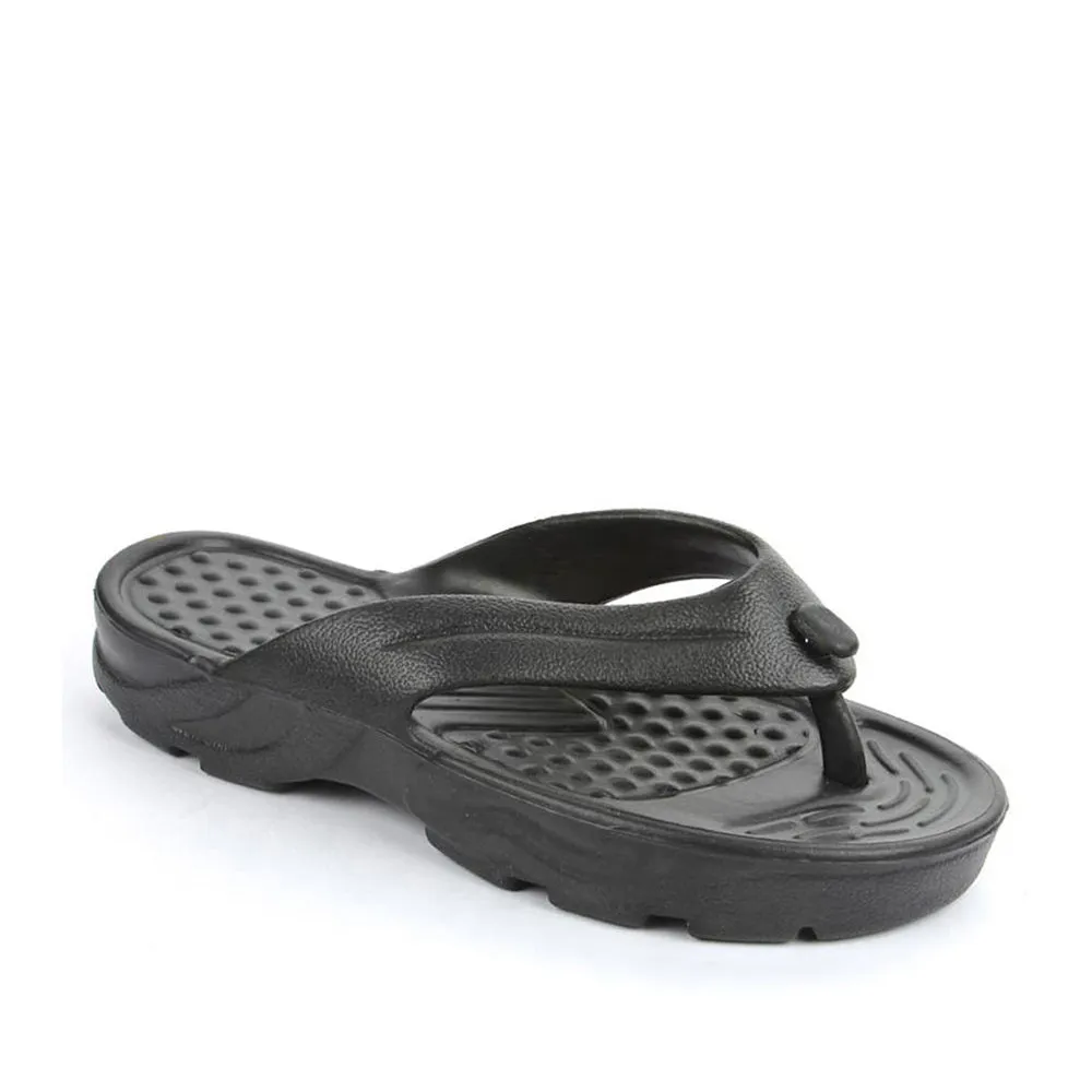 A-HA Casual Black Slipper For Women TRENDY By Liberty Vibration Damping Layer