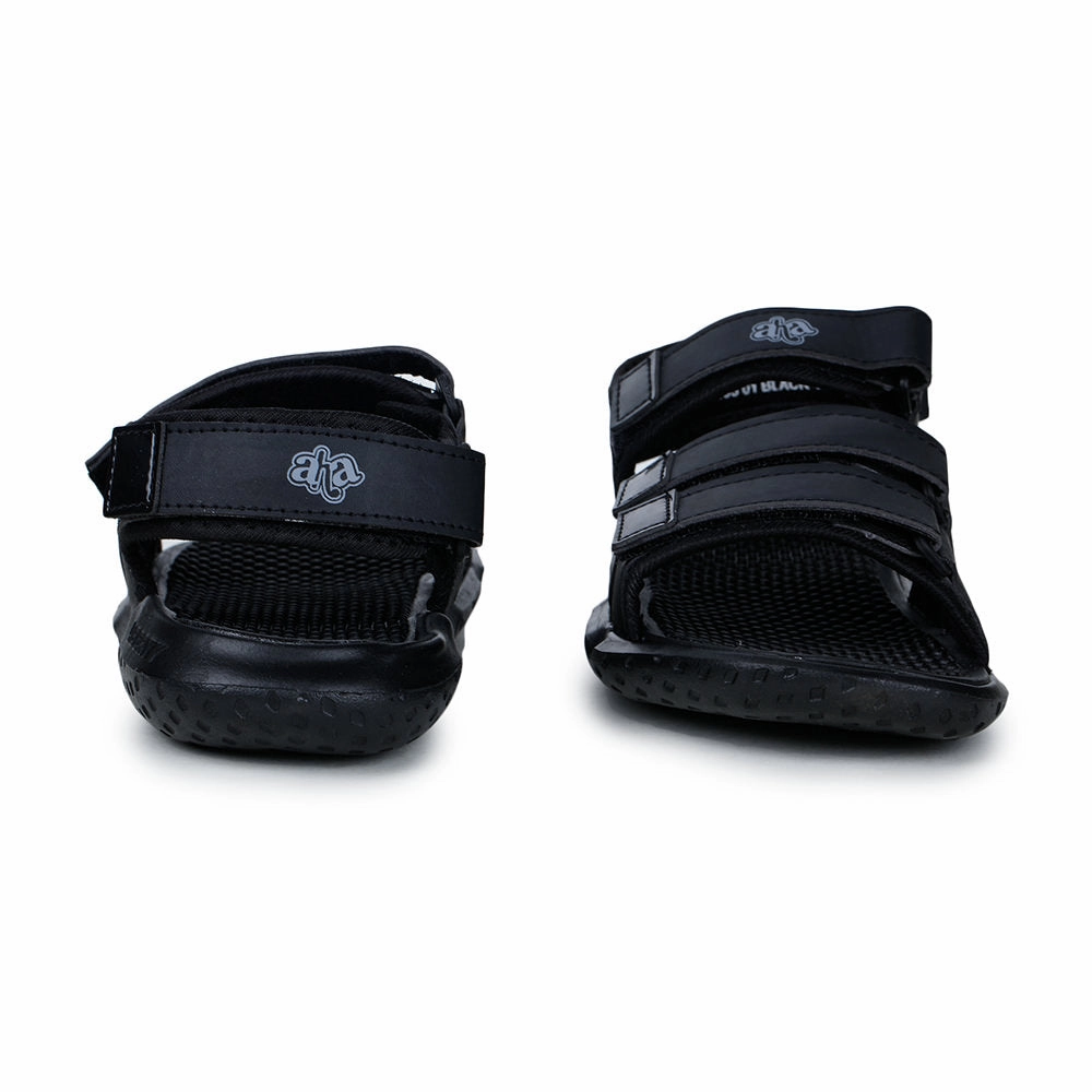 synthetic durability Adaptable nature A-HA Casual Black Sandals For Men LB195-01 By Liberty