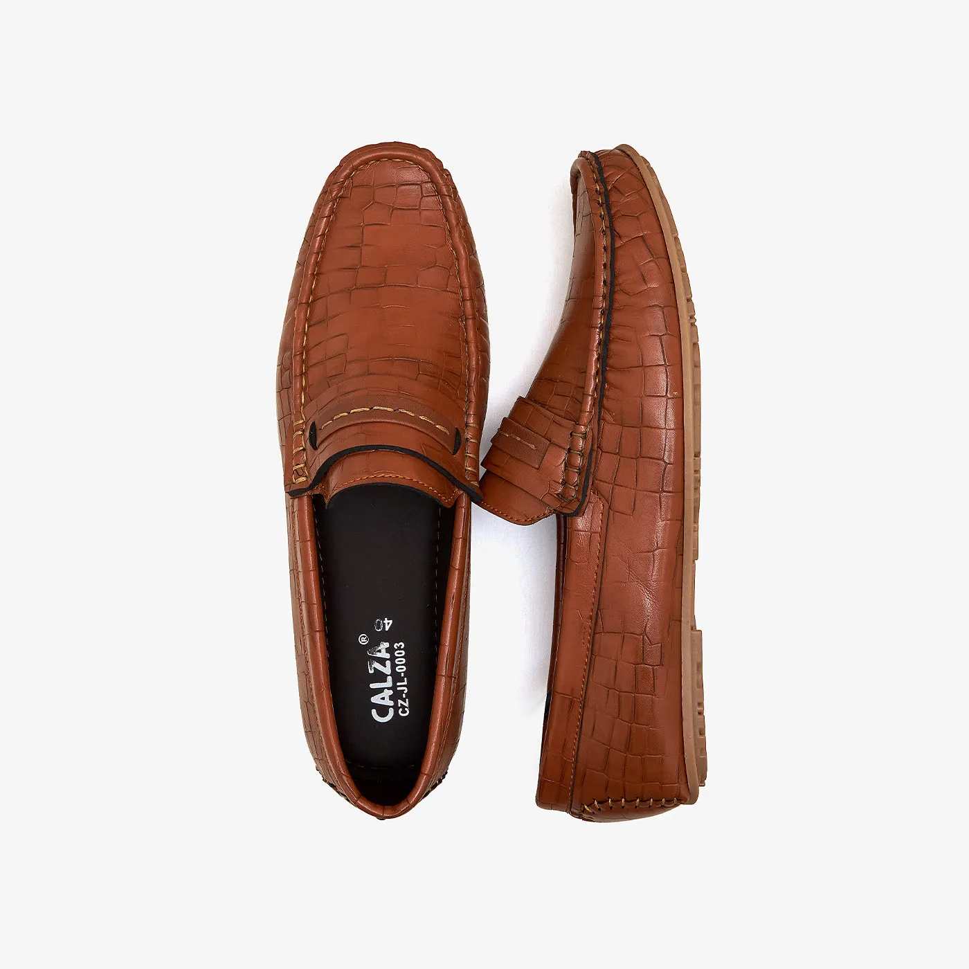 temperate - climate shoes Men's Flexible Textured Loafers