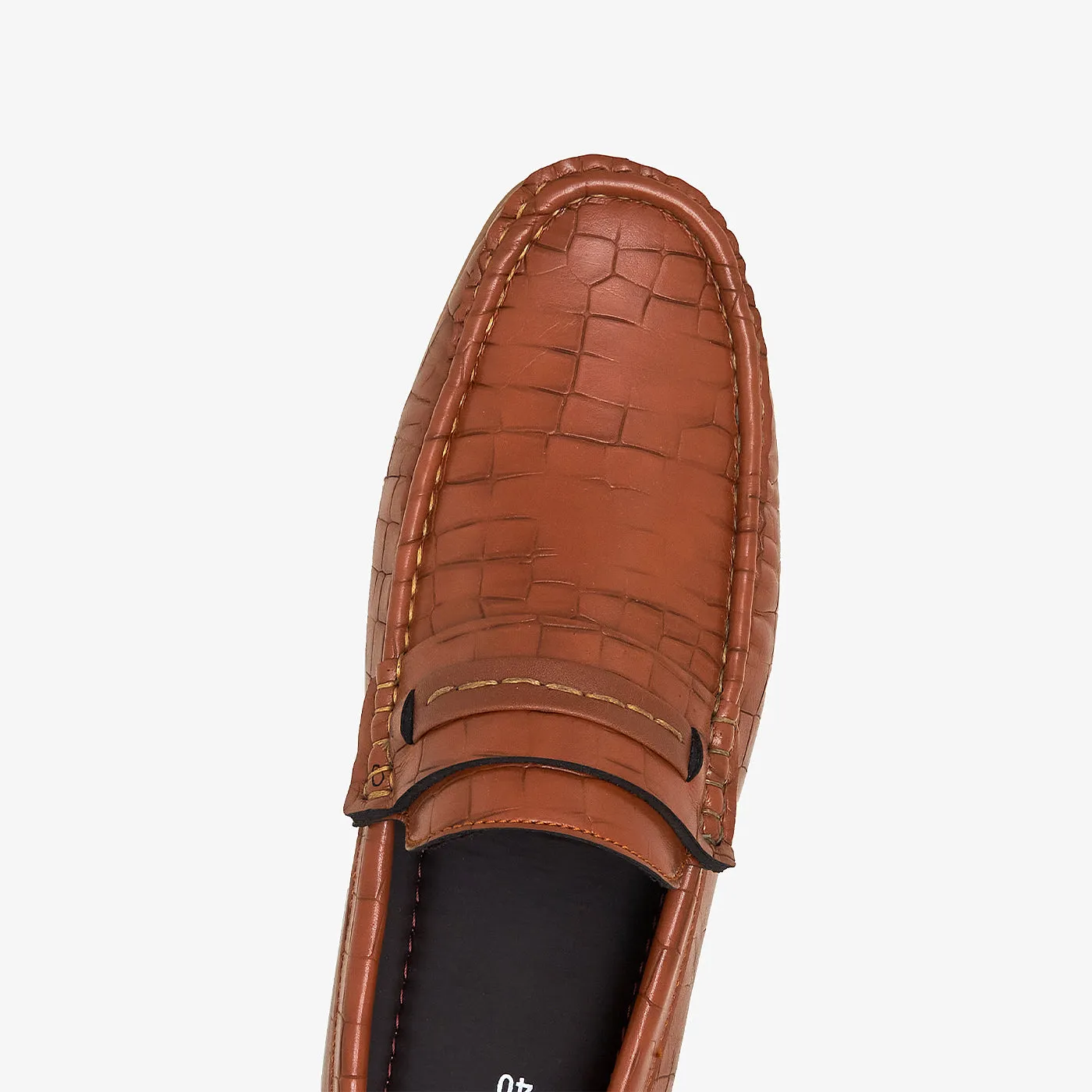 Men's Flexible Textured Loafers fringe - trimmed - design shoes