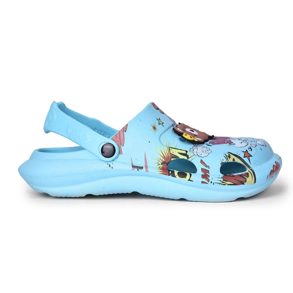 Lucy & Luke Sky Blue Casual Sling Back Clogs For Kids ALEX-10E By Liberty running for cultural events