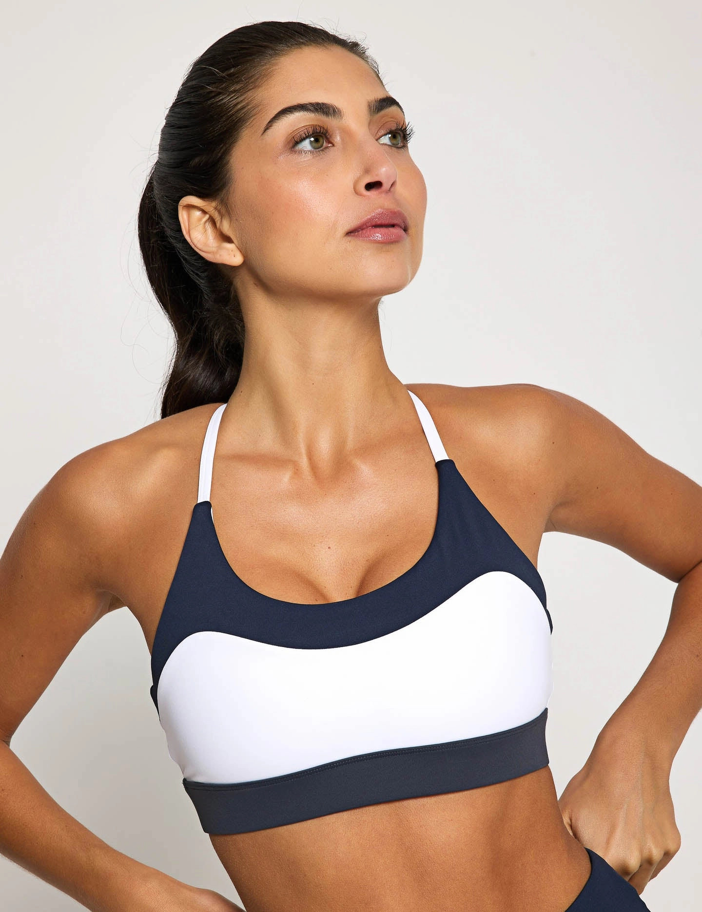 Limitless Sports Bra - Navy Blue Abrasion Resistant Fabric