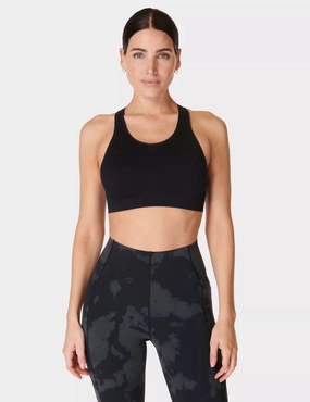 FlexibleElasticity Activewear Stamina Seamless Sports Bra - Black