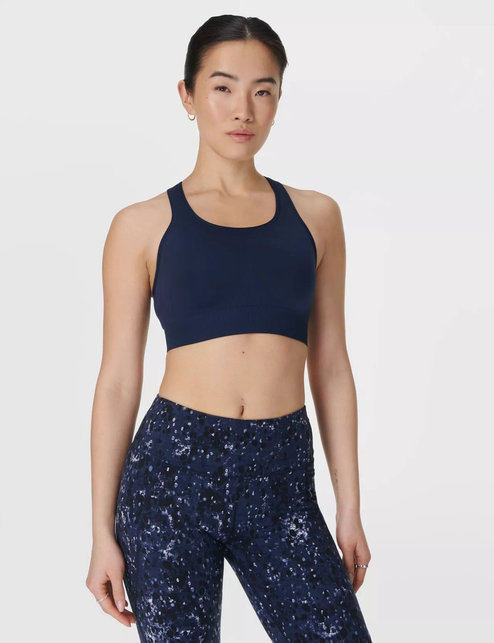 Cool Glow Stamina Seamless Sports Bra - Navy Blue