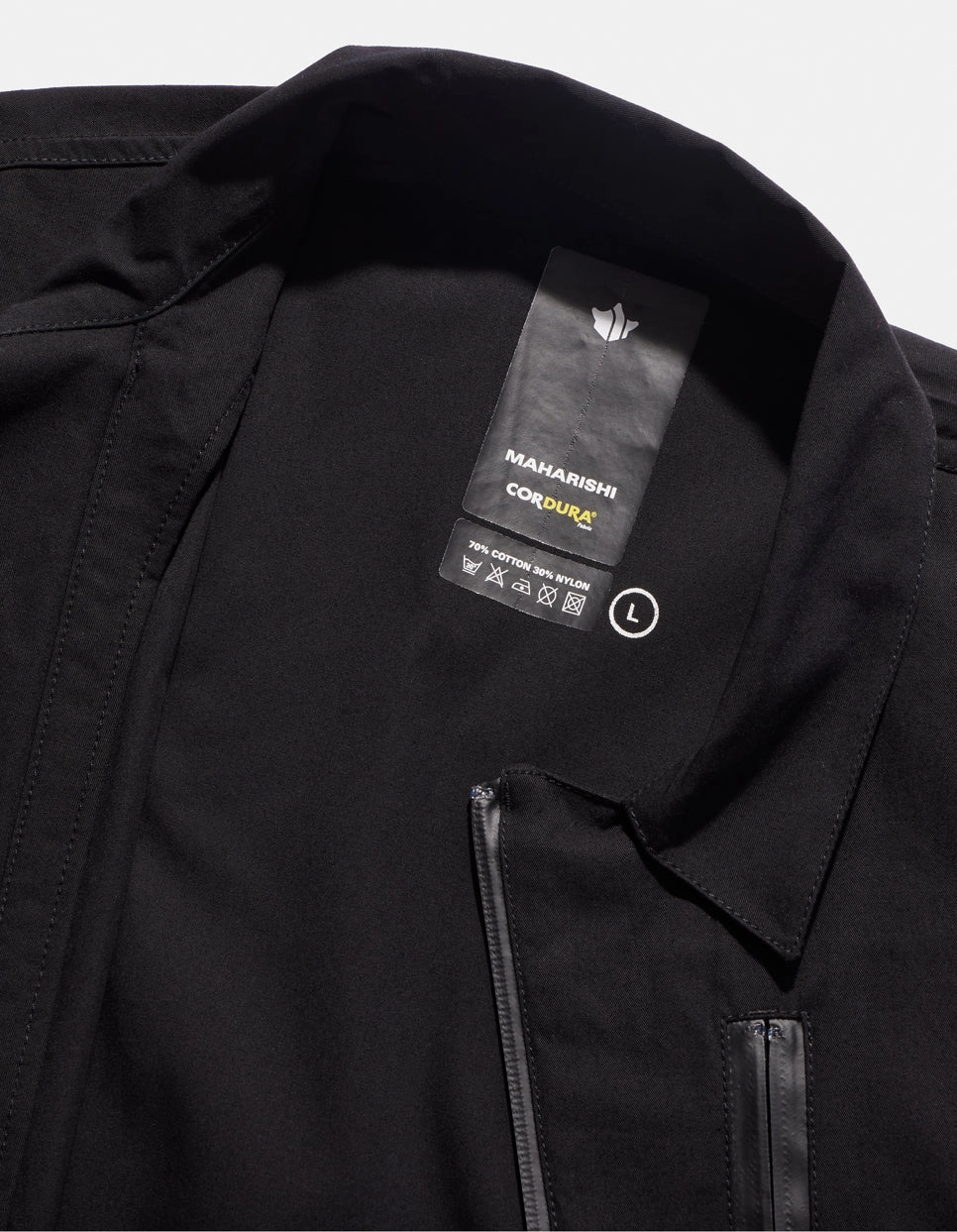 Maharishi Cordura Nyco Tech Travel Shirt 'Black' Flatlock stitching TearResistant Fabric