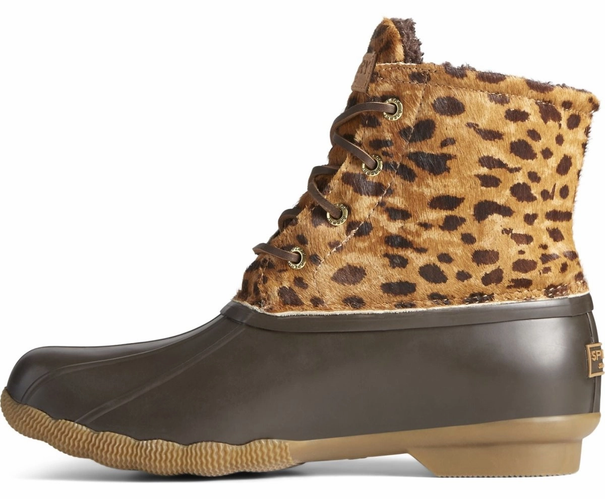 Sperry Women's Saltwater Pony Hair - Tan Multi Smooth Edge Binding Village Charm