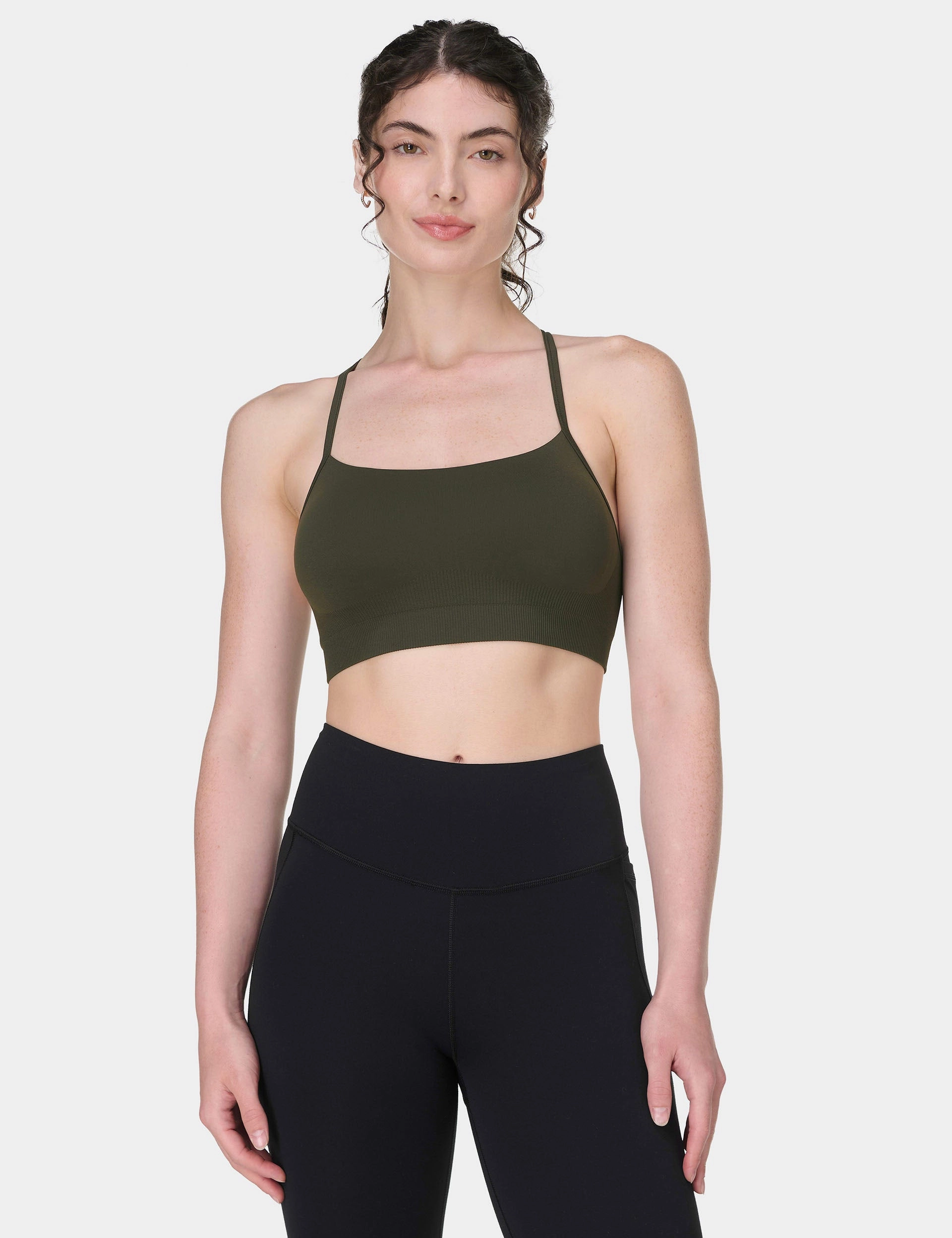 Casual Trend Legend Glow Spirit Restored Yoga Bra - Nori Green