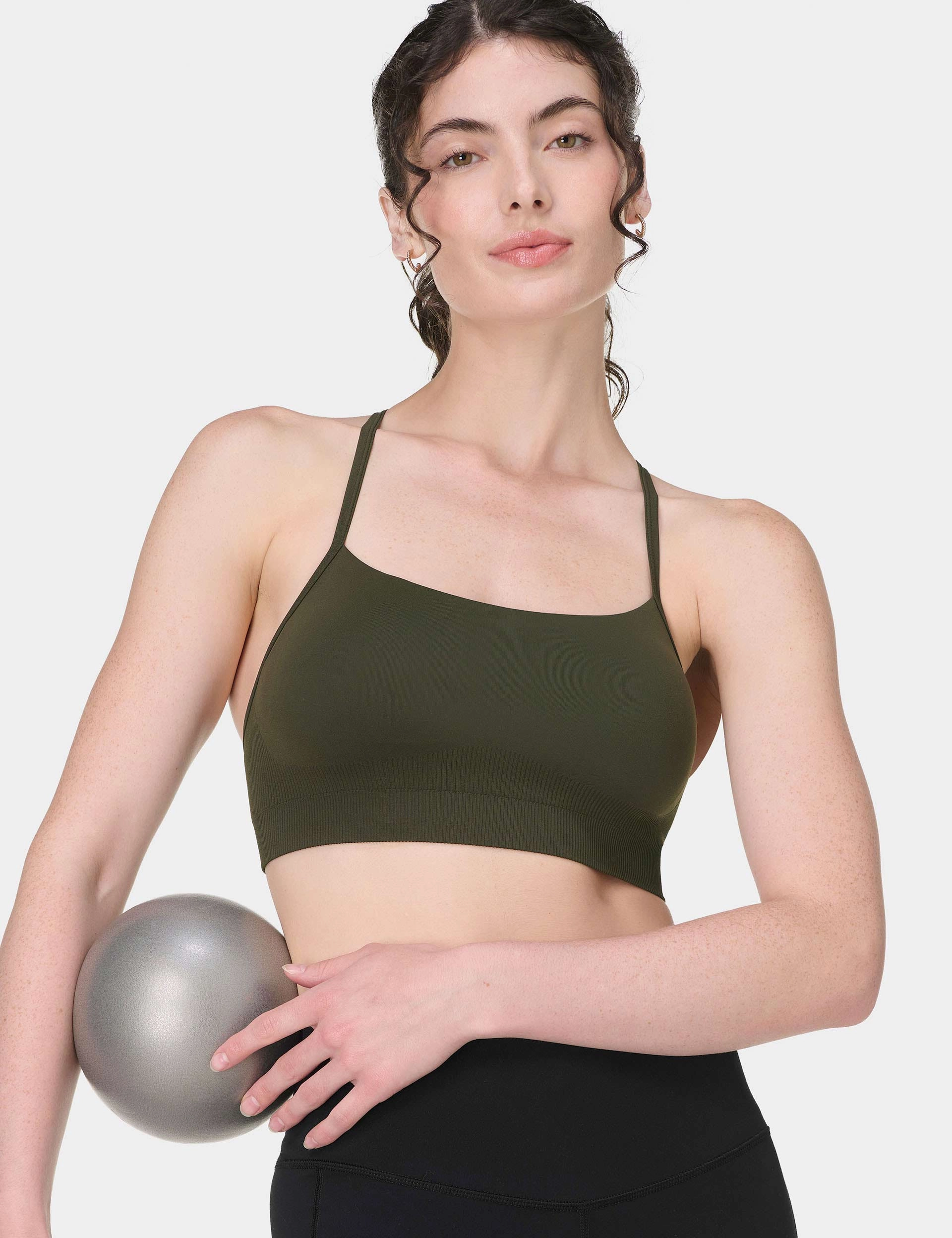 Spirit Restored Yoga Bra - Nori Green Thick Fiber Party Guest