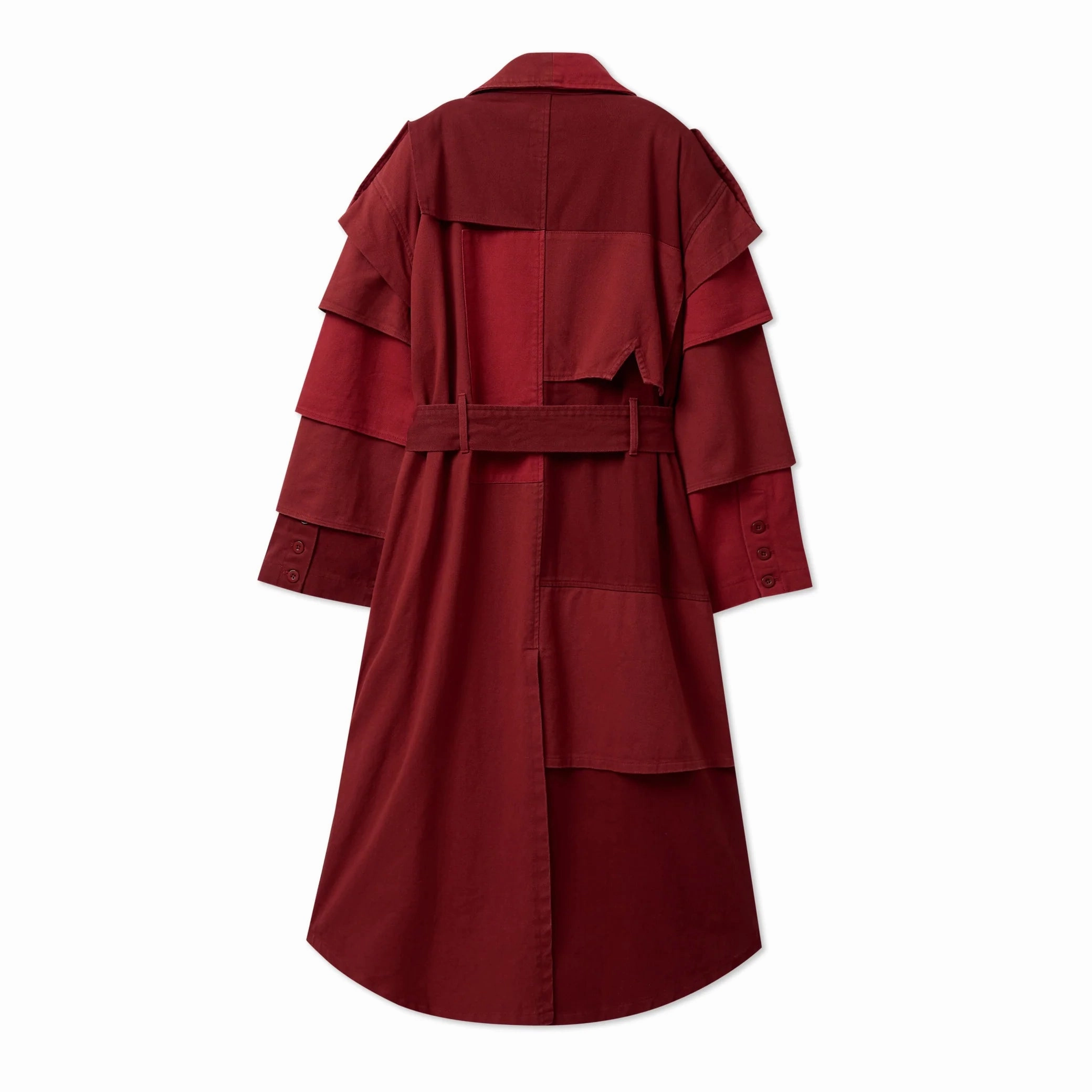 Kidsuper Multi Layered Trenchcoat 'Burgundy' Summer Style
