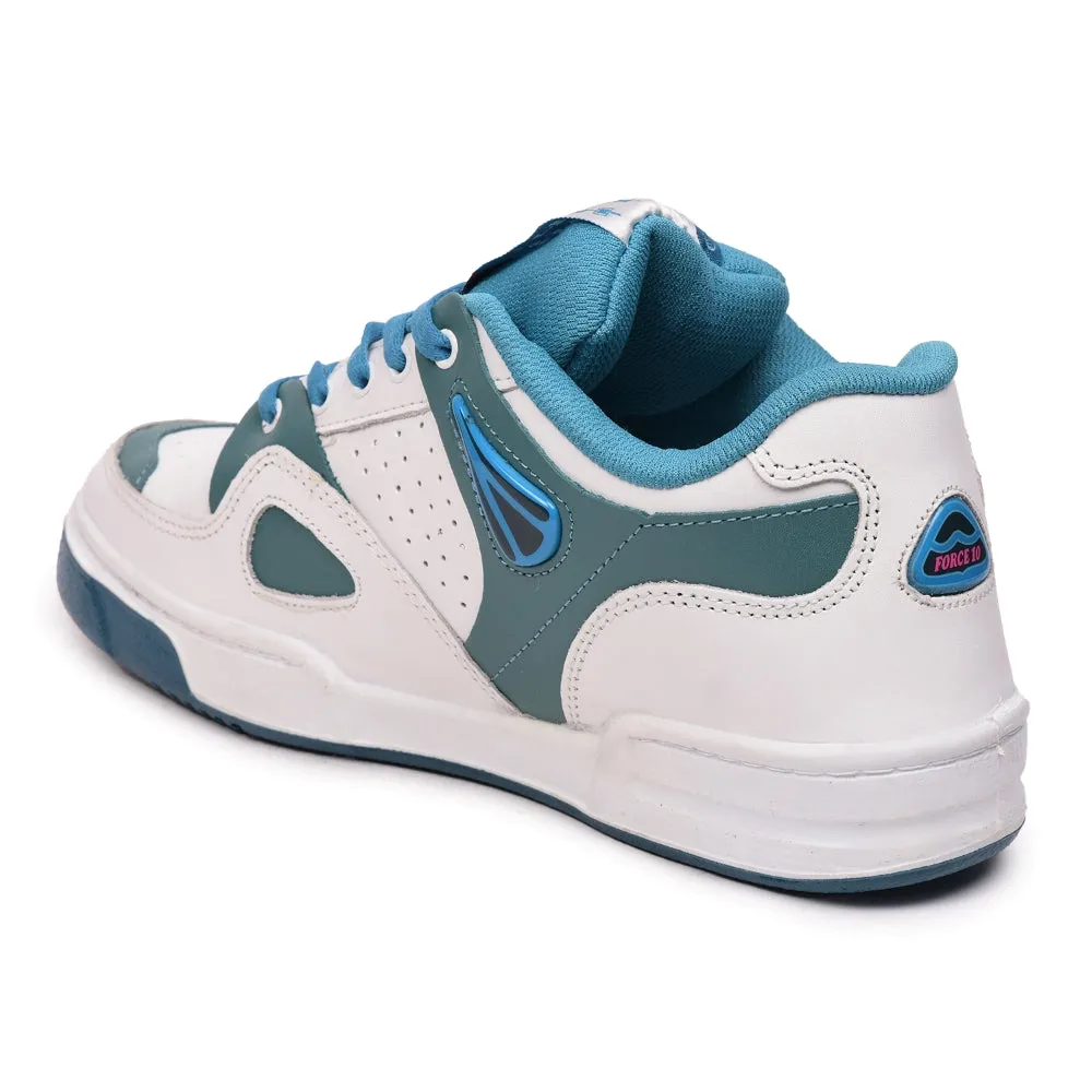 Force 10 Casual Blue Lacing Sneakers For Men DUPLAY NEW By Liberty running in a ski resort area shoes color - red