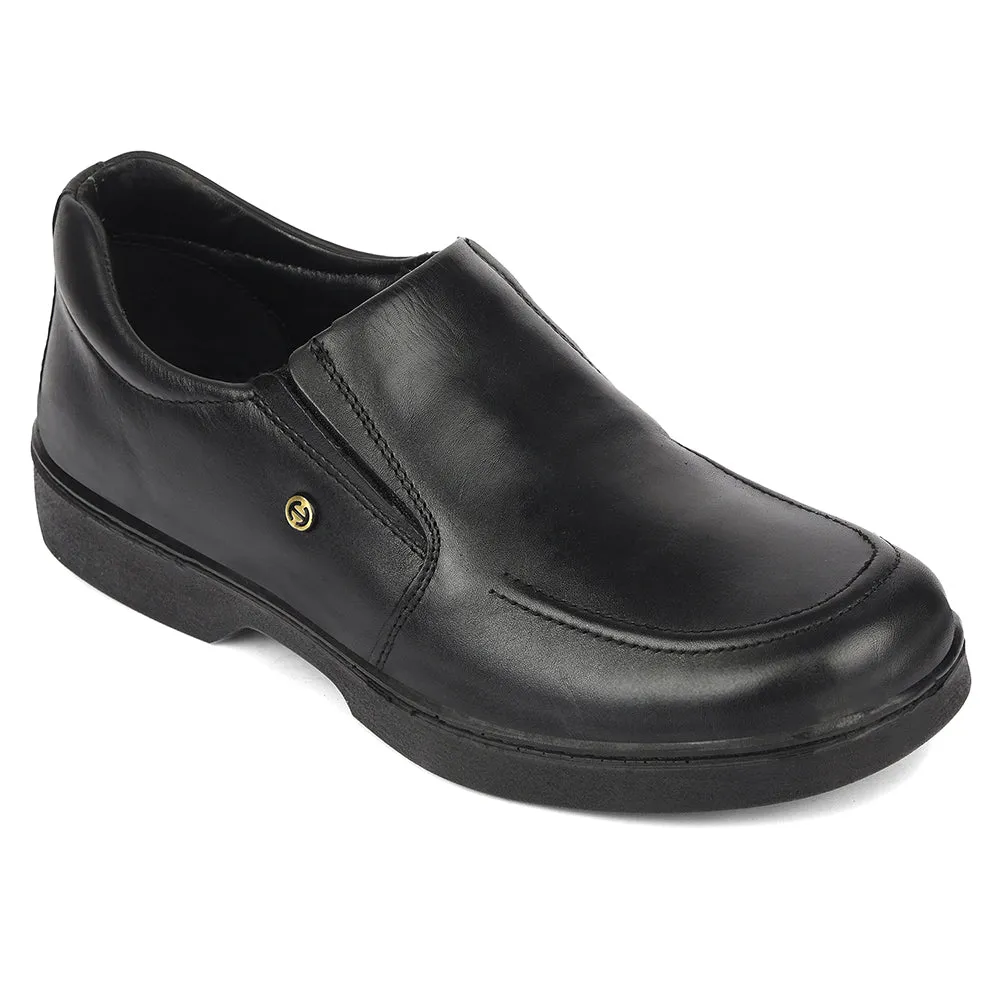 Healers Black Formal Non-Lacing Moccasins For Men 204608AN By Liberty loop - closure
