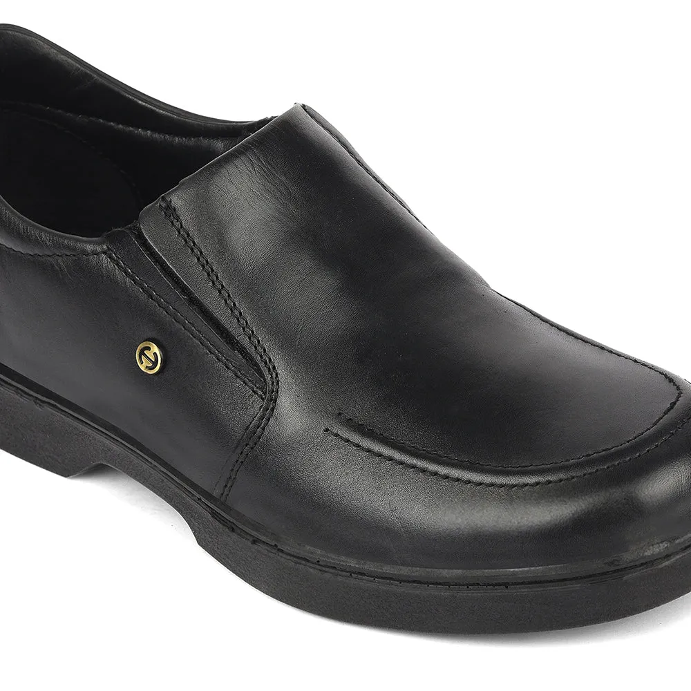 Healers Black Formal Non-Lacing Moccasins For Men 204608AN By Liberty Recyclable Support Panel