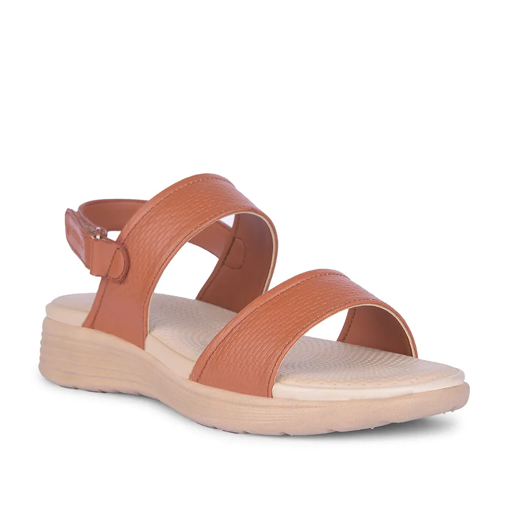 Healers Tan Casual Sandal For Women SOFIA-2E By Liberty polyester - upper shoes