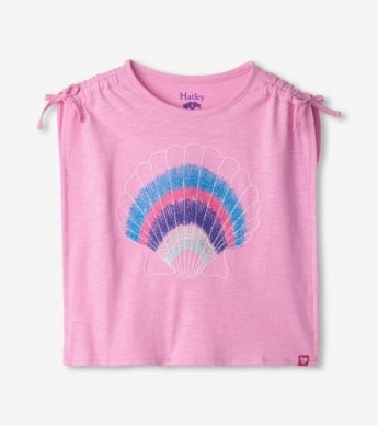 Patterned kids' wear Low contrast children's clothes Hatley Cinched Shoulder Top - Lilac Shell