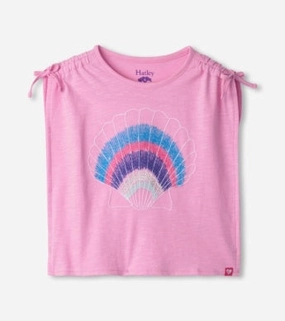 Hatley Cinched Shoulder Top - Lilac Shell Summer floral