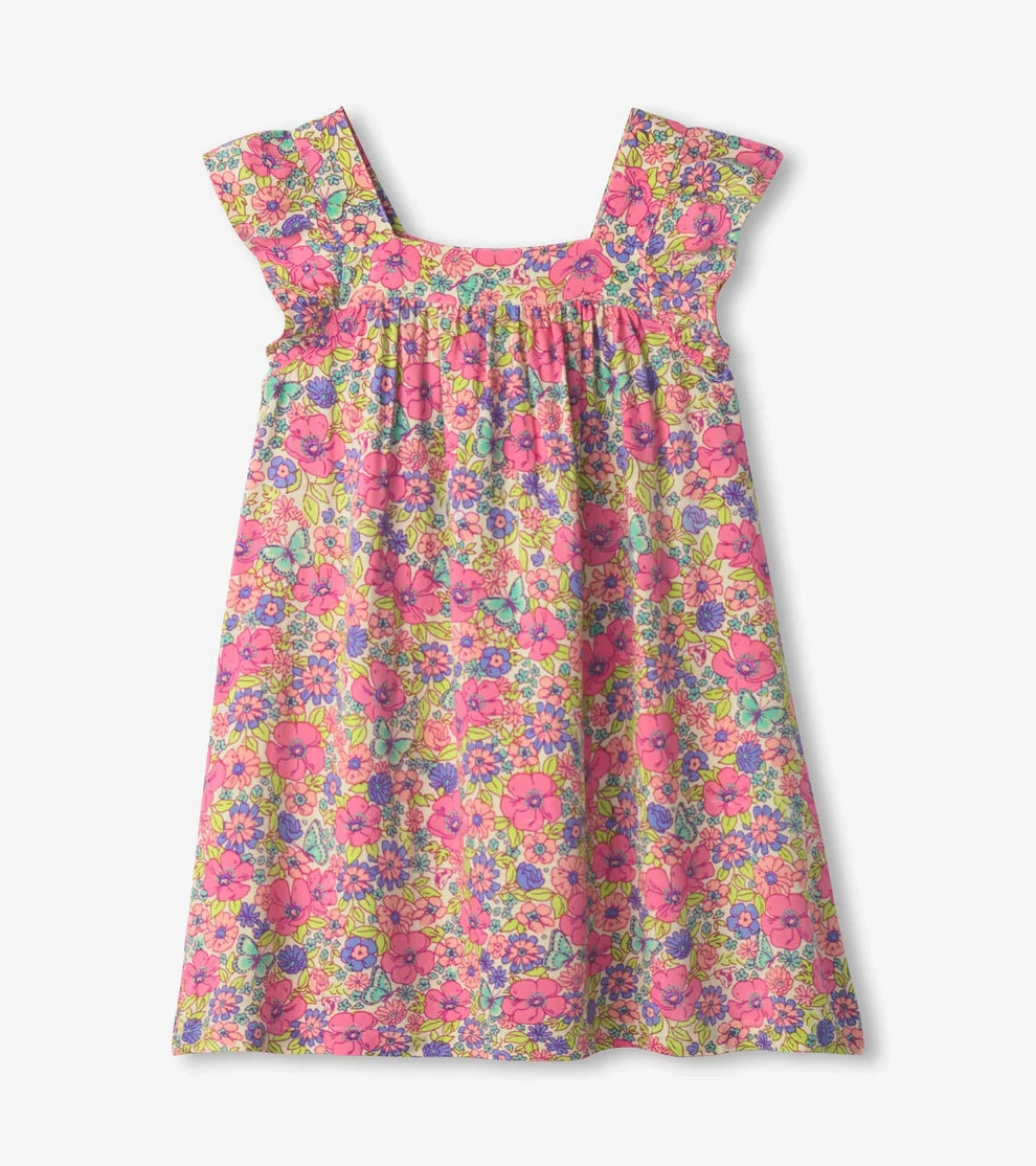 Car ride wear for kids Hatley Flutter Puff Dress - Groovy Flowers