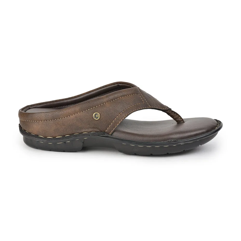 Coolers Brown Casual Slippers For Men AVN-08 By Liberty printed - finish - design shoes running in a gondola station area shoes