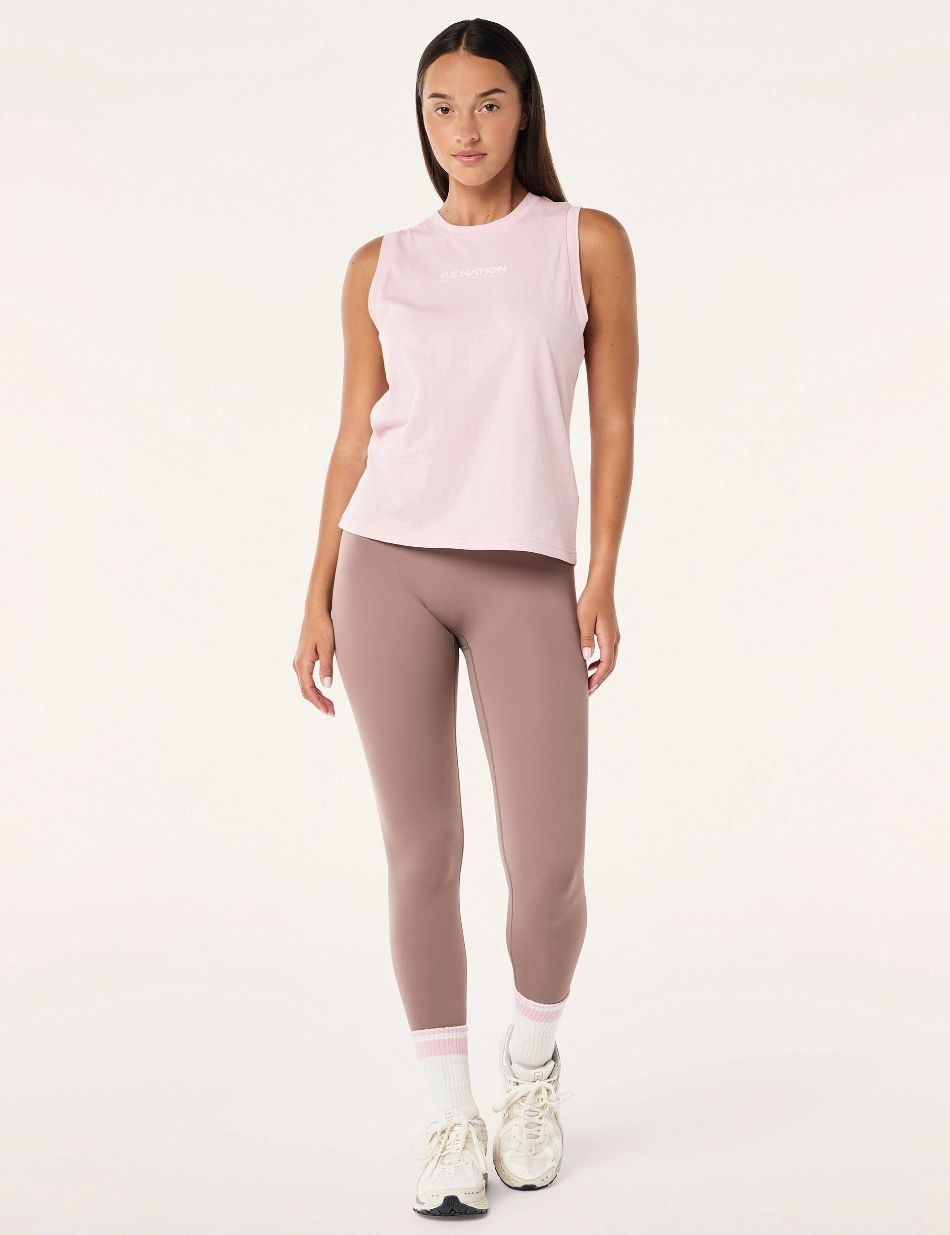 Shuffle Tank - Chalk Pink AthleisureReady Weighted Hem Trim