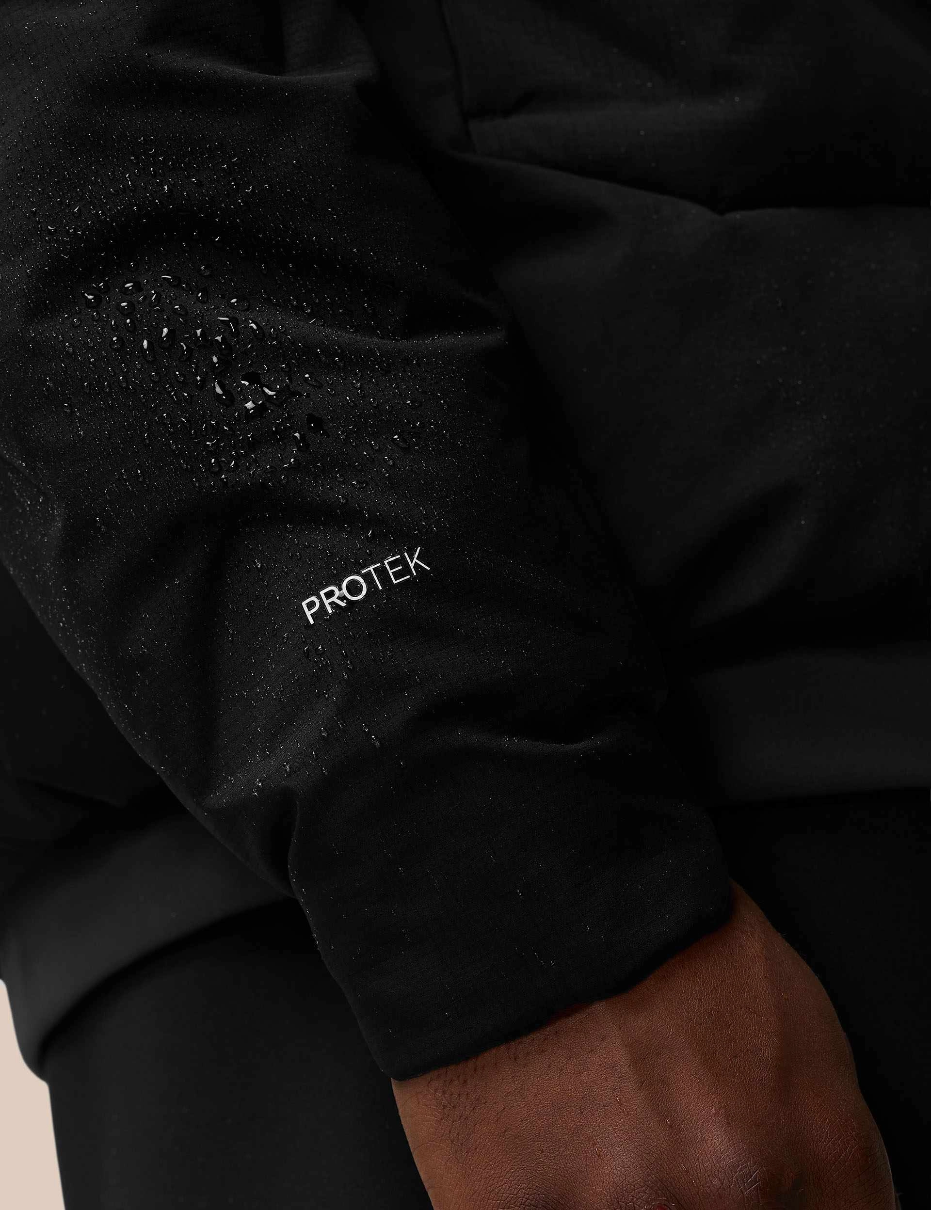 packable Lightweight Wadded Zip Jacket - Black/Black