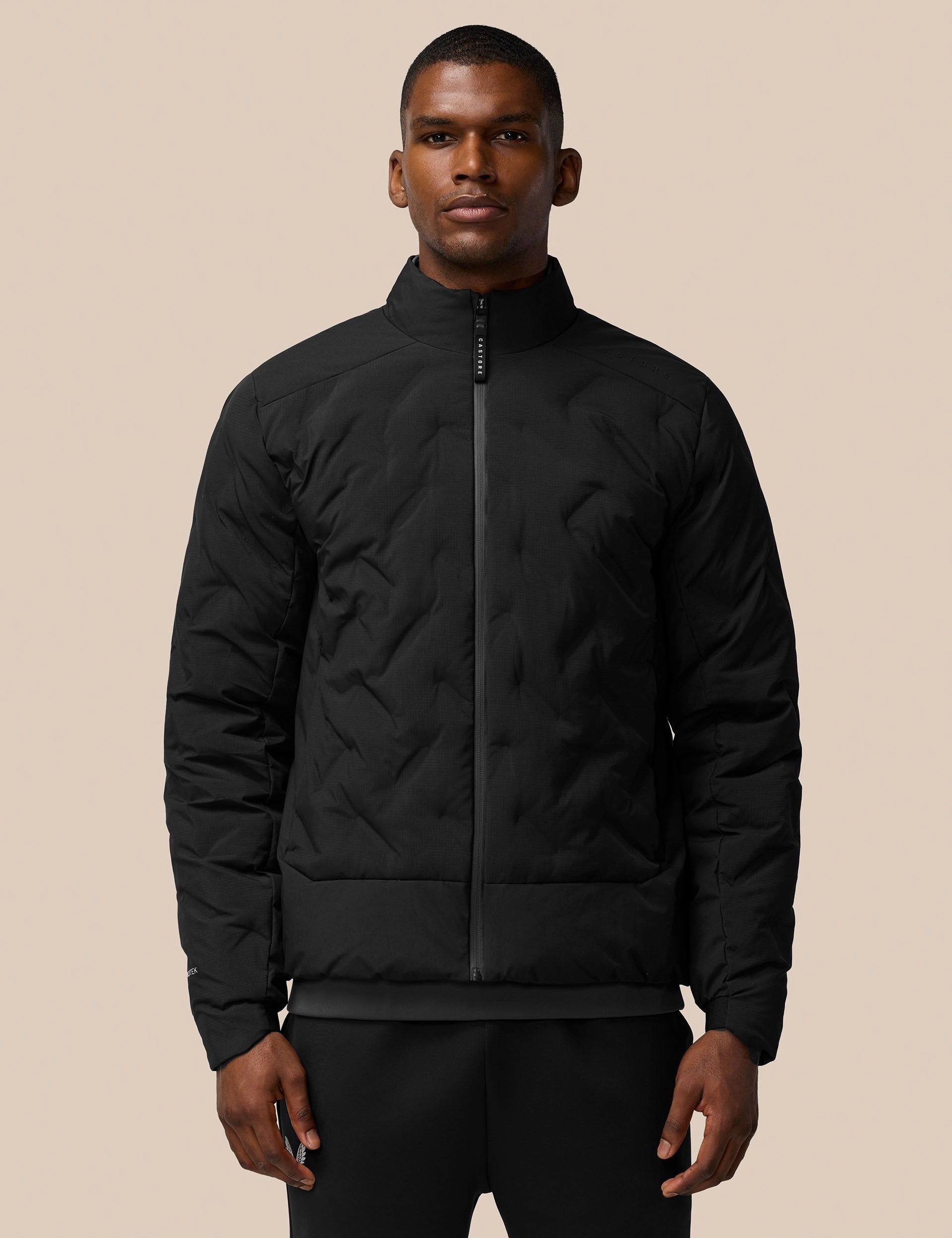 Lightweight Wadded Zip Jacket - Black/Black Anti Static Lining Container