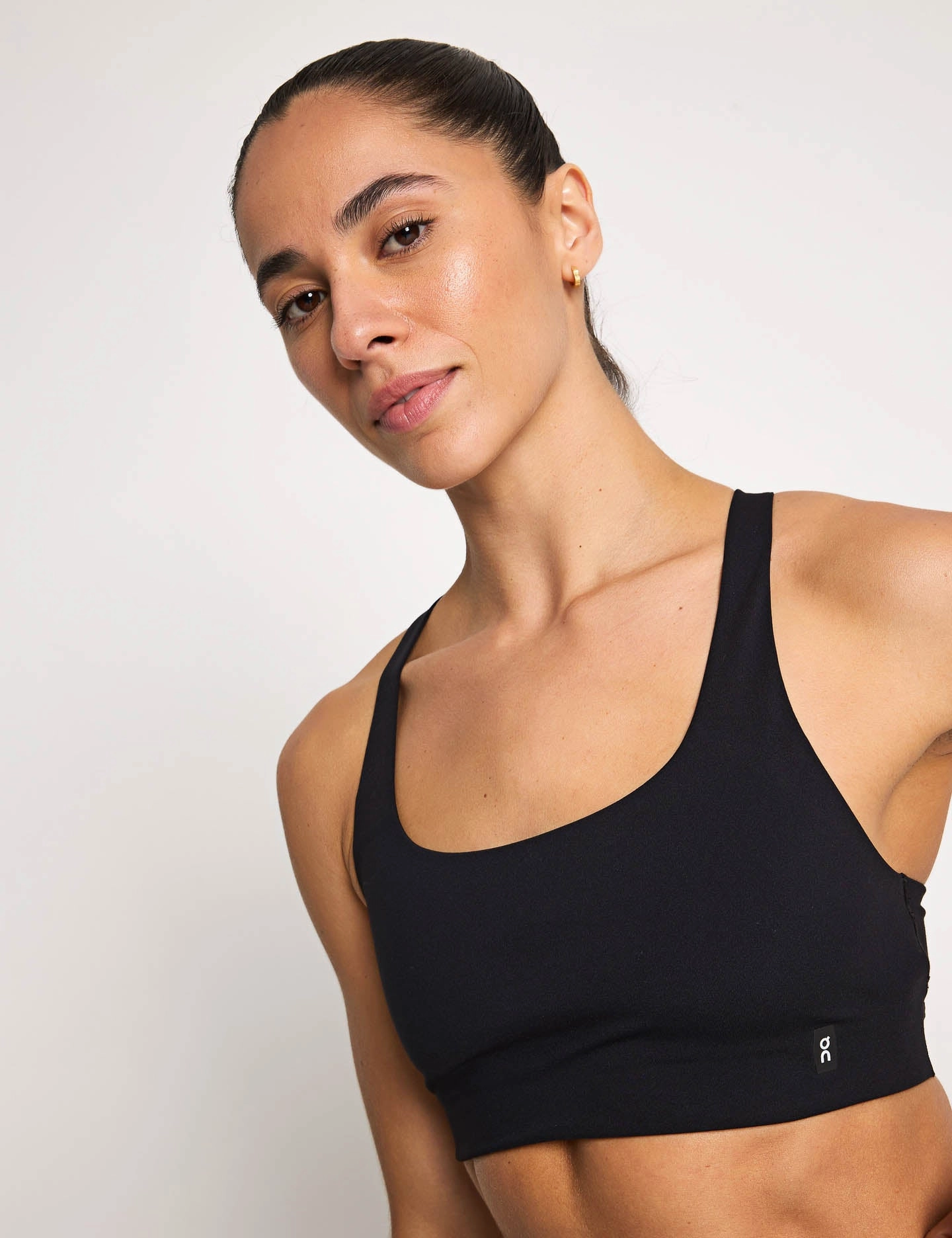 All-Day Fabric Non-Slip Band Studio Bra - Black