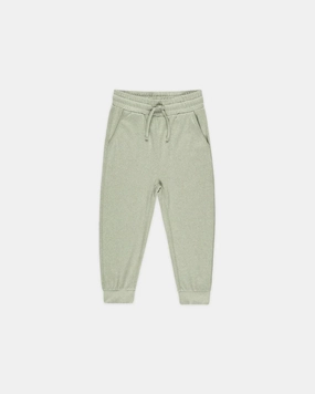 Rylee & Cru Cadence Tech Jogger - Heathered Sage Hypoallergenic kids' clothes Silk