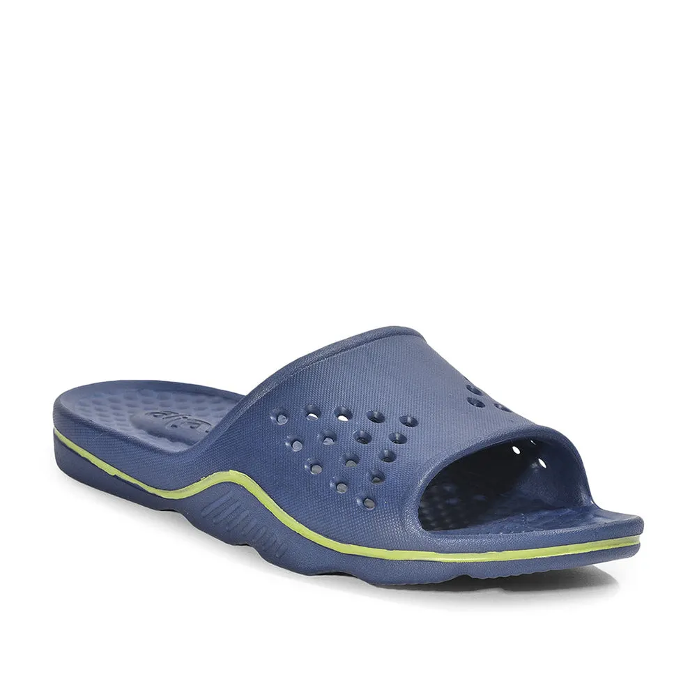 AHA (N.Blue) Slides For Men RAMP By Liberty Reinforced toe cap color - purple