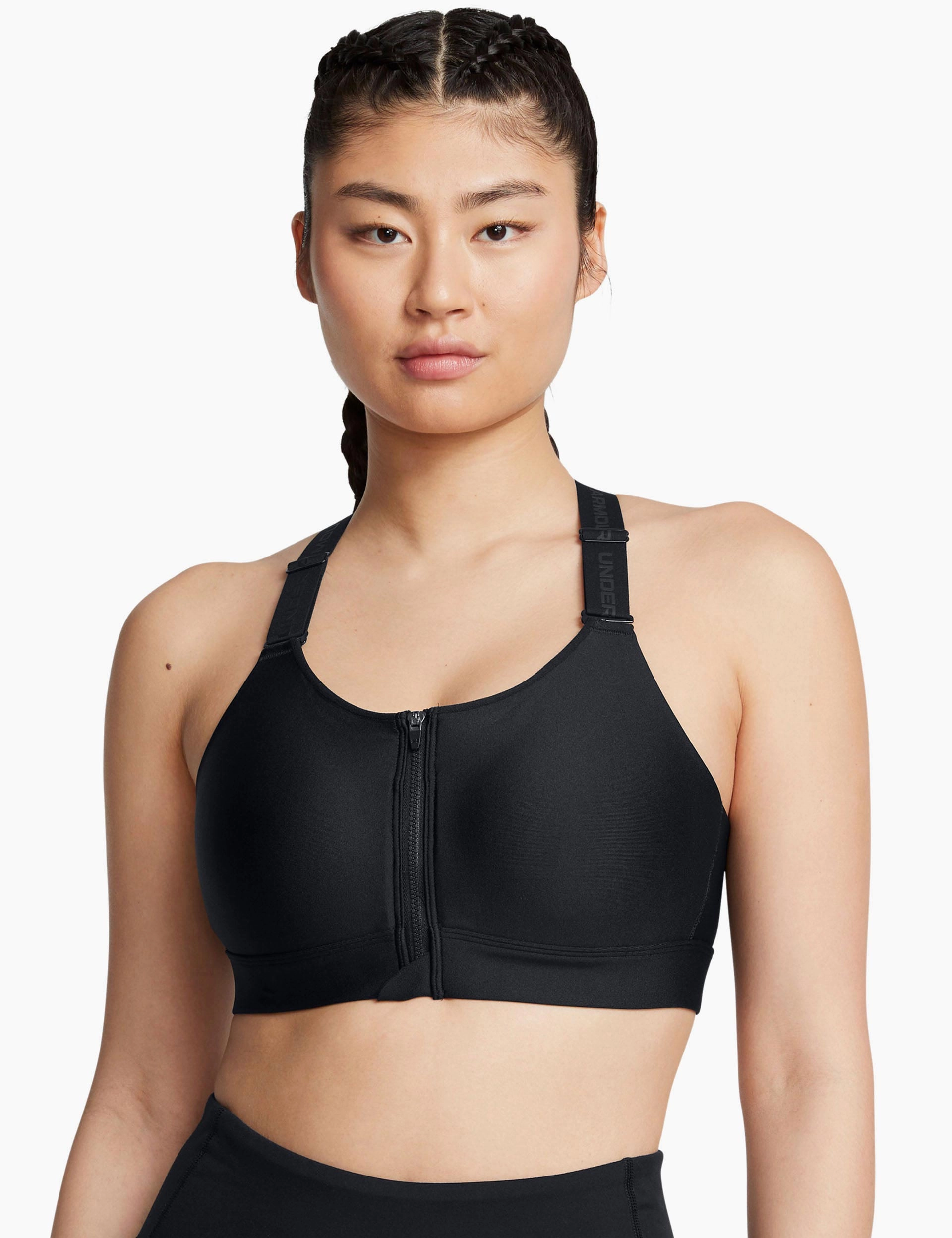 Core Stabilizing Fit Infinity 2.0 High Zip Sports Bra - Black