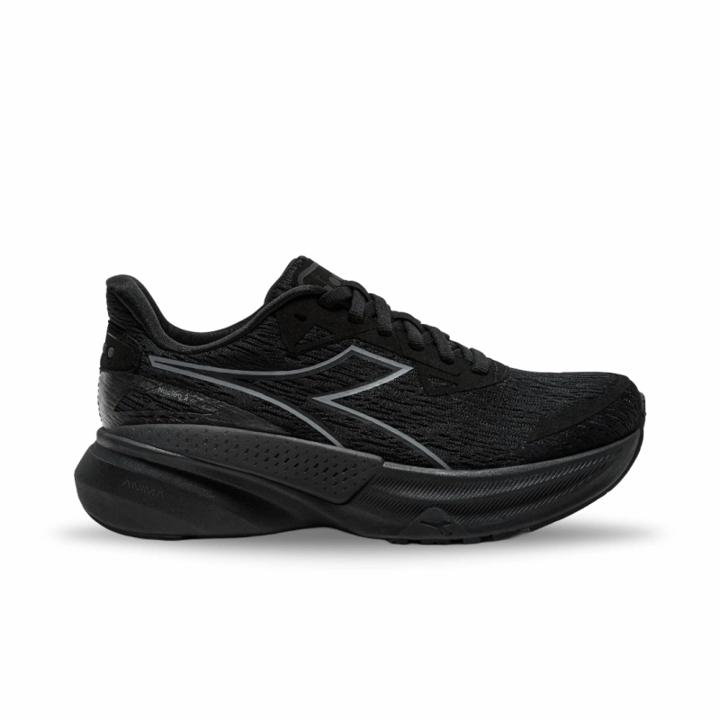 front - zip Diadora Women's Nucleo 2 - Black/Black