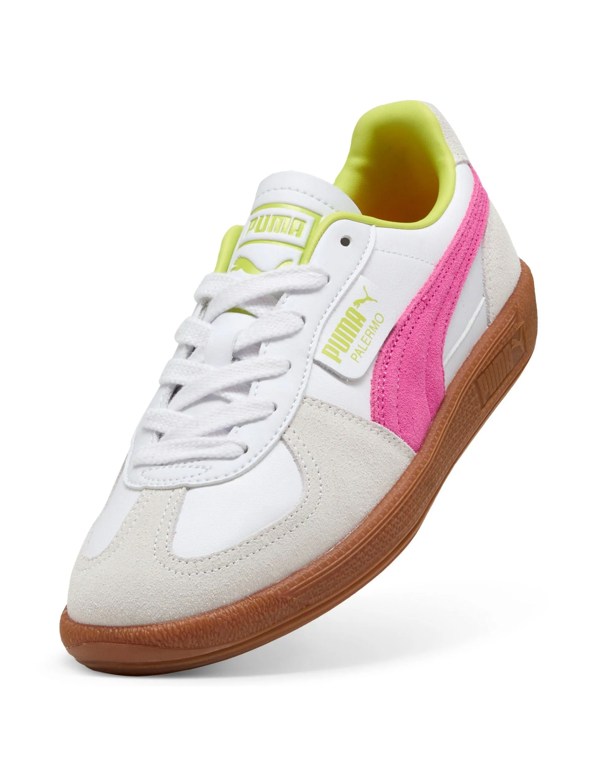 waterproof shoe characteristic Hyperlock Heel Counter Palermo Leather Sneakers - White/Fluro Pink
