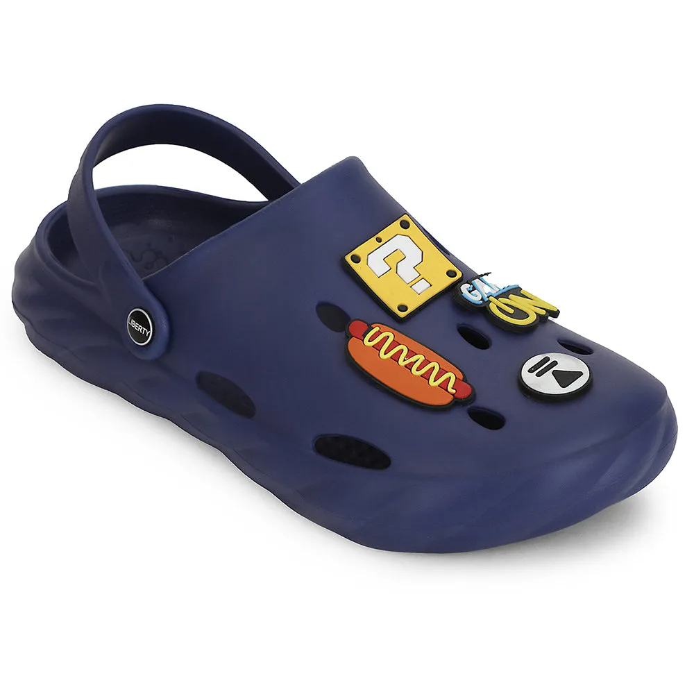 calorie - burning fast - drying shoes A-HA Navy Blue Casual Clogs For Men BEACHWALKM By Liberty