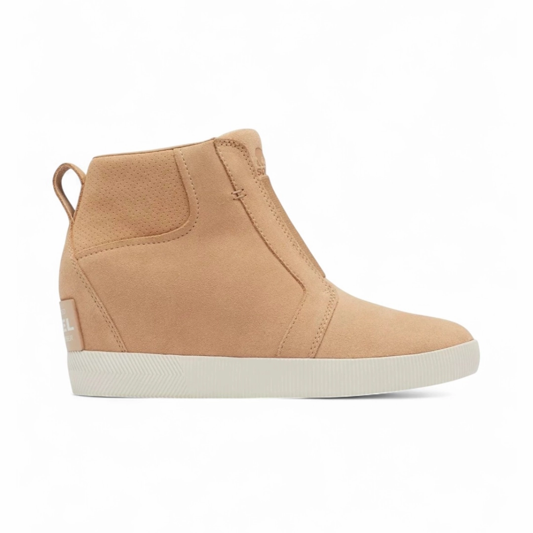 Sorel Women's Out N About Pull On Wedge - Canoe/Sea Salt Weatherproof 4Way Stretch