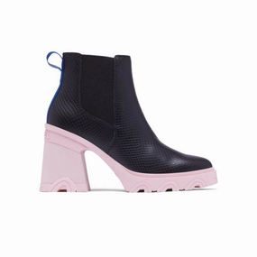 Sorel Women's Brex Heel Chelsea - Black/Vintage Pink Active Wear