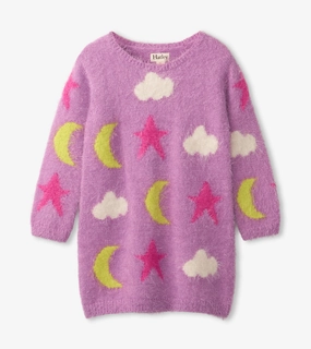 Easy - to - take off Sequined kids' outfits Hatley Celestial Sky Furry Dress