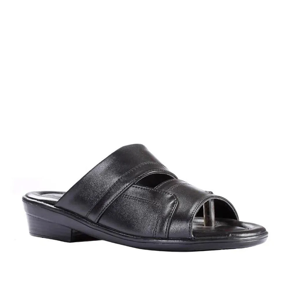 Coolers Casual (Black) Slippers For Men 7153-44 By Liberty Giant pattern