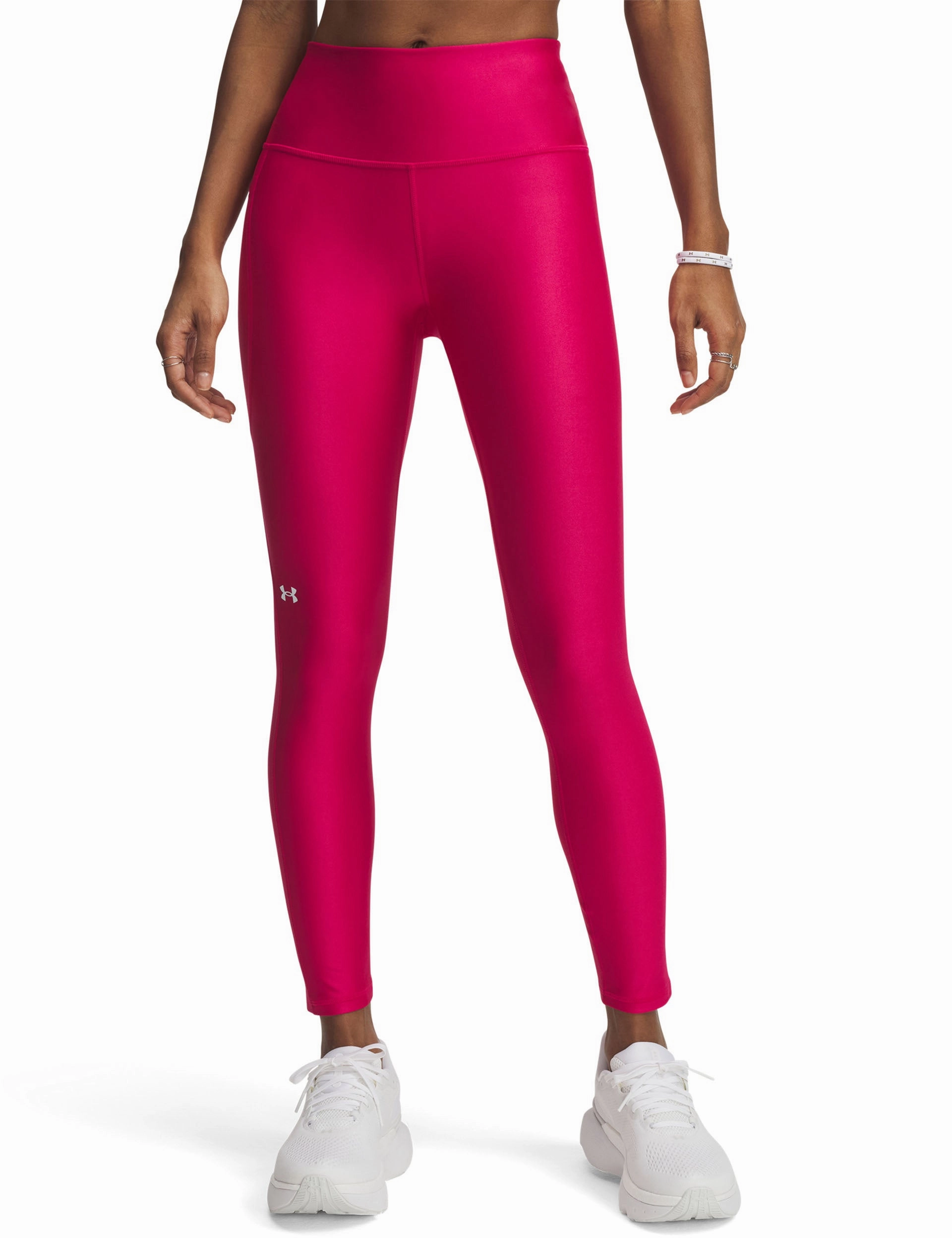 Tech Ankle Leggings - Shaded Fuchsia/White Smooth Texture Tagless label