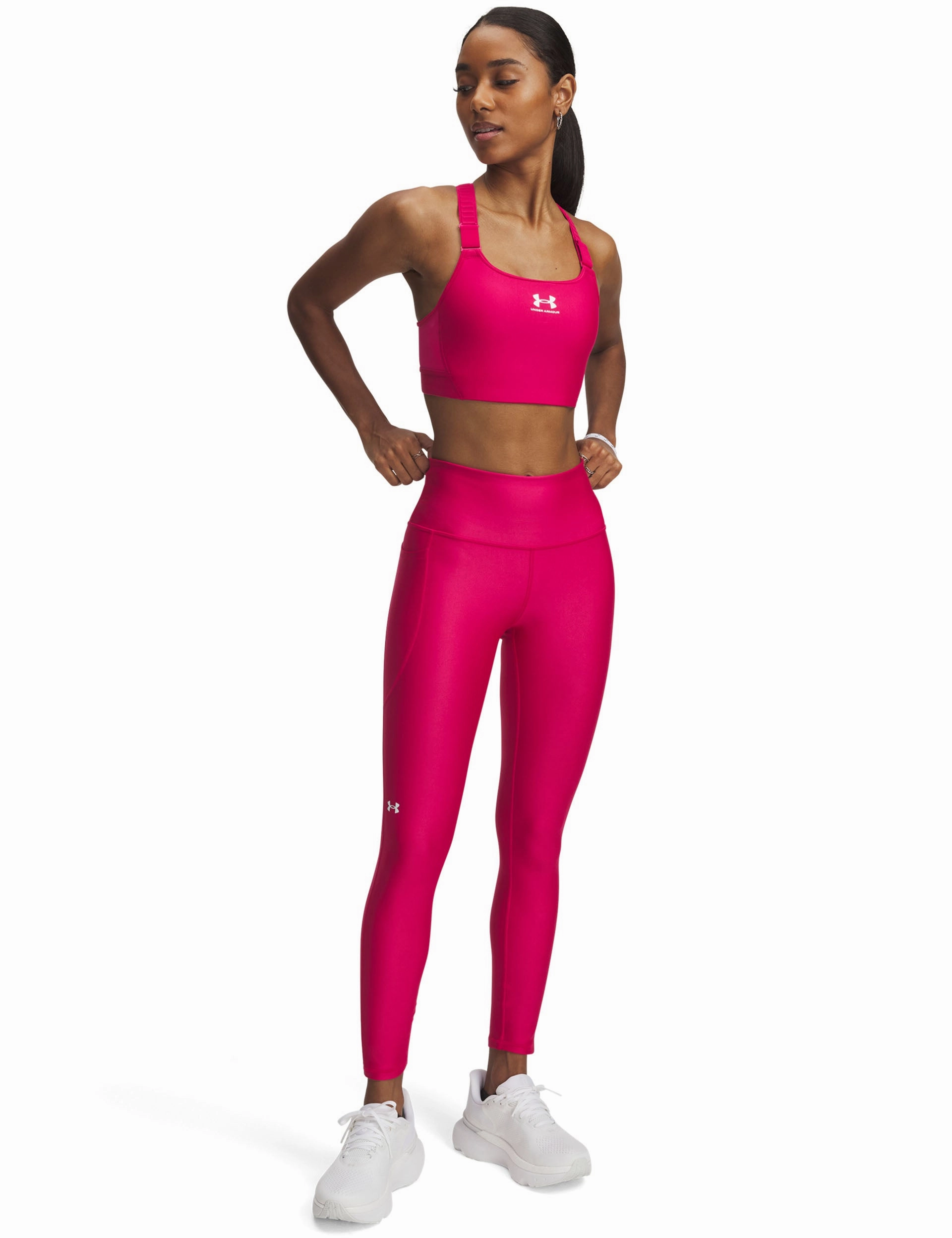 Morning Jog Ultra Light Tech Ankle Leggings - Shaded Fuchsia/White